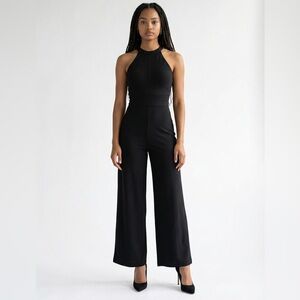 bebe Wide Leg Halter Jumpsuit medium